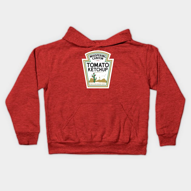 Whispering Canyon Ketchup Kids Hoodie by GoAwayGreen